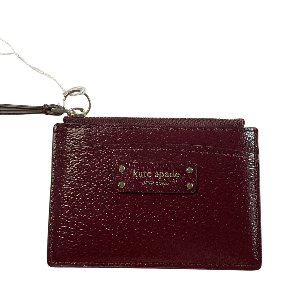 Kate Spade Burgundy Leather Card Holder